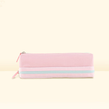 国誉（KOKUYO）PENCASE笔袋大容量铅笔盒双层分类收纳笔袋 粉色 1个 WSG-PC252P