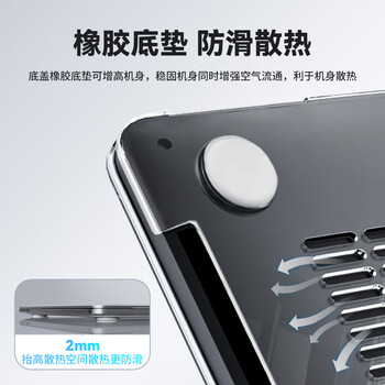 极川 Apple苹果MacBook Air13.3英寸M1保护壳2020款笔记本电脑保护套透薄水晶外壳防刮耐磨A2179/A2337
