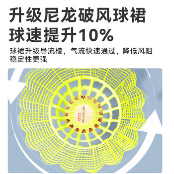 京东京造 巡航Pro全软木羽毛球尼龙耐打青少年训练室外塑料胶羽球6只装
