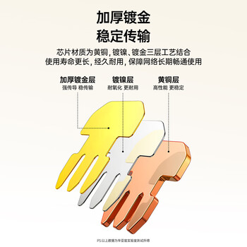 毕亚兹 工程级超五类屏蔽网线水晶头 8P8C 100个 纯铜镀金RJ45网络连接头 Cat5e8芯水晶头金属壳 TT10 