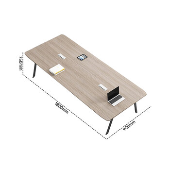 兰冉现代简约会议室办公桌会议桌接待洽谈桌子长条培训桌1.8M
