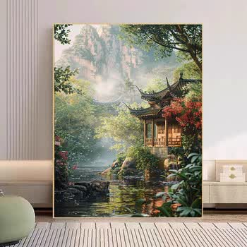 山水数字油画价格报价行情- 京东