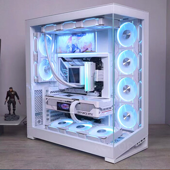 追风者（PHANTEKS）NV7白全视景 无立柱海景房机箱(可置换I/O/支持3x360水冷/ARGB双长显卡/双通道灯控)