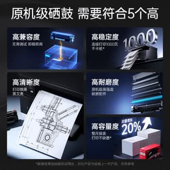 绘威PD-666硒鼓 适用奔图PANTUM P2535NW M6535NW粉盒商用保密打印机墨盒PD666易加粉粉盒 墨粉盒
