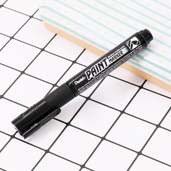 派通（Pentel ）彩色圆头油漆笔 防水速干记号笔粗头大字广告笔MMP20 绿色单支装