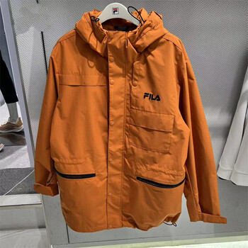 fila斐乐男士外套2022秋冬季新款休闲宽松连帽夹克上衣 f11m248702fbn