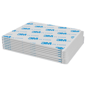 3M强力泡棉双面胶带 高粘度海绵胶无痕不留胶免打孔 1600T40MM*50MM（8片）白色