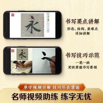 华夏万卷颜真卿多宝塔碑毛笔字帖碑帖 书法入门临摹软笔初学者练习临摹教程配视频范本培训班文房四宝