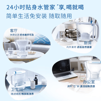碧然德免安装过滤净水 滤水壶设计师系列 设计师壶Style绿 3.5L 1壶3芯 多效版