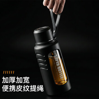 慕馨（moosen）水杯大容量男士泡茶玻璃杯防摔防爆耐高温夏季