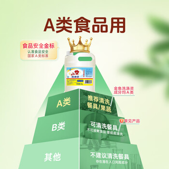 金鱼洗洁精大桶10kg 经典商用洗涤灵餐具果蔬清洗剂食品用级