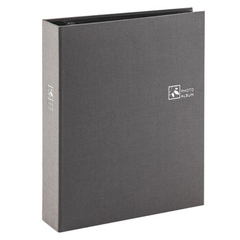 Nakabayashi仲林插袋式布艺相册160张6寸/80张7寸混装 小容量影集/家庭相薄照片书 灰色 NBPK-KG160-GY