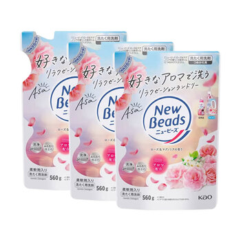 花王（KAO）洗衣液持久留香补充装日本进口含柔顺剂560g*3随机发货