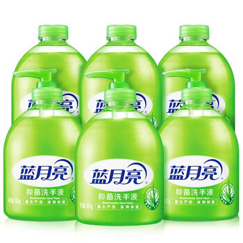 蓝月亮洗手液泡沫丰富芦荟抑菌99.9%500g*3+补充500g*3勤洗手防甲流感冒