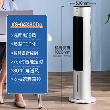 格力（GREE）【强力制冷】家用智能语音冷风空调扇制冷风扇遥控负离子净化加湿降温水冷风机 KS-04X80Dg