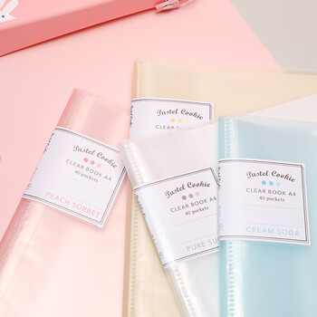 国誉(KOKUYO)A4资料册对折型文件夹淡彩曲奇学生试卷夹 粉色40袋内页 1个 WSG-CBCN40P 国誉(KOKUYO)A4资料册对折型文件夹淡彩曲奇学生试卷夹 粉色40袋内页 1个 WSG-CBCN40P