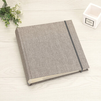 Nakabayashi仲林NCL布艺相册5寸6寸插袋式200张插页式情侣家庭影集 5寸 | 茶鼠色