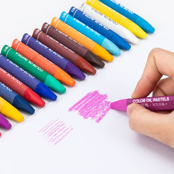 得力（deli）24色学生三角杆顺滑丝滑油画棒儿童蜡笔绘画笔涂鸦易握(内含5张填色卡)热门商品