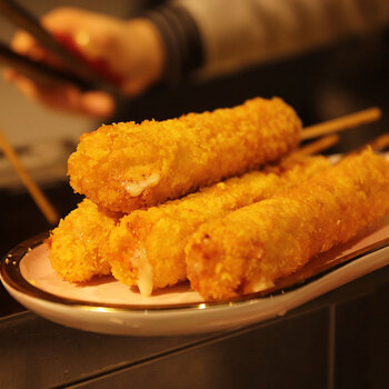芝士热狗棒 芝士拉丝热狗棒网红炸小吃半成品早餐街边油炸炸串冷冻