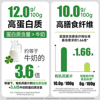 穗格氏有机燕麦片480g独立包装 即食营养早餐麦片代餐无糖精钠冲饮谷物