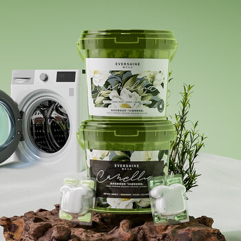 EVERSHINE晴天大白洗衣机清洗剂30g*12强力除垢杀菌滚筒洗衣机槽家庭清洁剂