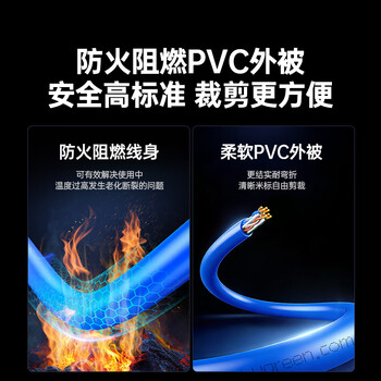 绿联六类千兆工程网线【0.57±0.008mm纯铜芯】CAT6类非屏蔽双绞线 家装网络POE监控箱线200米 90234