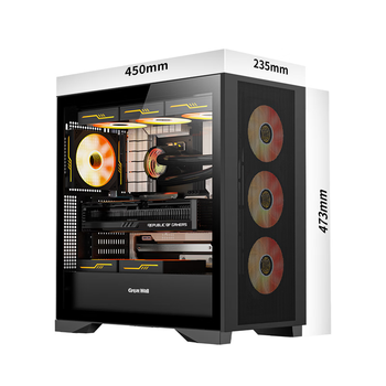 长城（Great Wall）冰霜X7黑色电脑机箱（背插主板/磁吸金属面板/0.75mm厚五金/四面便拆装/360水冷位/9风扇位/5090）