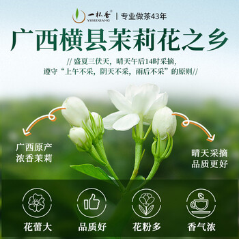 一杯香茶叶茉莉花茶特级500g新茶礼盒装送礼茉莉绿茶自己喝散装茗茶