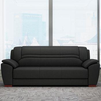 隆旭办公家具办公沙发茶几组合办公室会客接待沙发 西皮三人位 7812