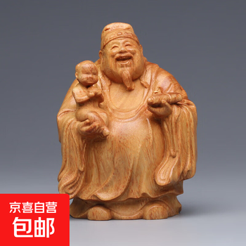 黄杨木雕福禄寿图片- 京东