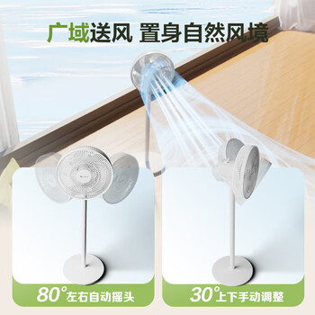 格力（GREE）【全新升级】双层12扇叶轻音立式电风扇家用柔风落地扇台式桌面风扇大风量节能宿舍电扇 FS-3015h7