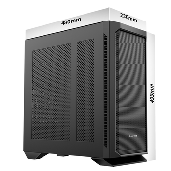 长城（Great Wall）铁幕H503B铁侧板电脑机箱（双20cm风扇位/0.88mm厚侧板/360水冷位/细钢网面板/7硬盘位/5090显卡）