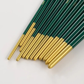 HWAHONG华虹画笔808系列油画笔水彩水粉丙烯画笔韩国猪鬃油画笔美术专用圆头长杆4号