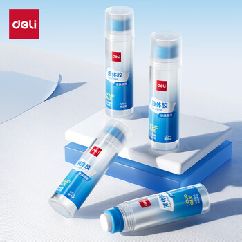 得力(deli)125ml高透明胶水 可水洗高粘液体胶 手工DIY学生文具开学必备学习用品12支装办公用品