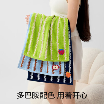 无印良品毛巾3条装10A抗菌新疆全棉加厚100%纯棉柔软亲肤家用情侣大毛巾