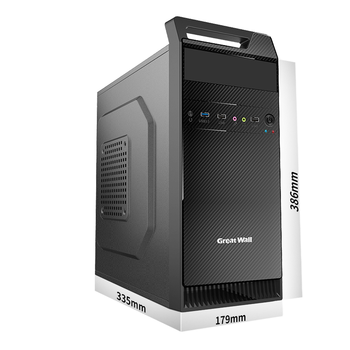 长城（Great Wall）商祺R10办公家用电脑机箱（凯夫拉饰纹/MATX小主板/自带提手/背线/过跌落测试/光驱位）