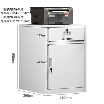 中伟(ZHONGWEI)矮柜活动柜文件柜抽屉柜桌下柜打印机柜铁皮柜一斗一门加厚 中伟(ZHONGWEI)矮柜活动柜文件柜抽屉柜桌下柜打印机柜铁皮柜一斗一门加厚