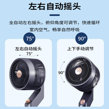 博森空气循环扇家用电风扇轻音节能落地扇涡轮换气扇台立式交流定频小电扇香薰驱蚊可拆洗XHS-1907