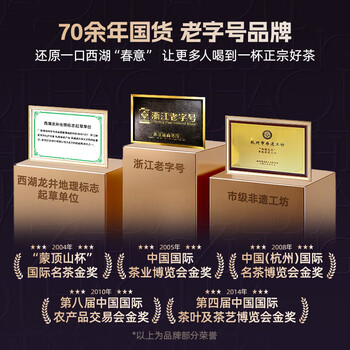 卢正浩绿茶西湖龙井茶特级100g2026新茶明前茶叶礼盒端午节父母长辈送礼