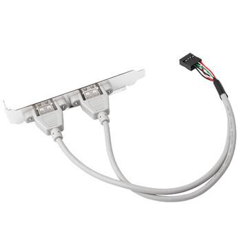 魔羯 MOGE MC8221 主板USB挡板线9针标准2口扩展两个USB2.0接口 2口USB2.0扩展全高4U设计 线长30cm