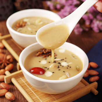 德富祥西安特产早餐代餐粉 五仁咸五仁甜八宝咸八宝甜杏仁油茶五连包