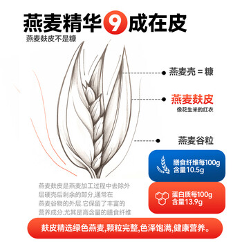 云山半燕麦麸皮500g