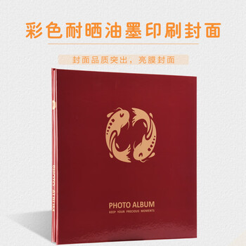 Nakabayashi仲林【全网热卖】插袋式相册本300张6寸/大容量影集/插页式家庭相薄照片书 红色锦鲤 HS6-300-01