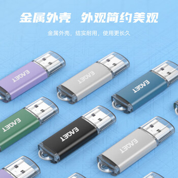 忆捷（EAGET）8GB USB2.0 U盘 招标投标小u盘 迷你便携 车载U盘 电脑手机办公学习通用优盘  5个/盒F2