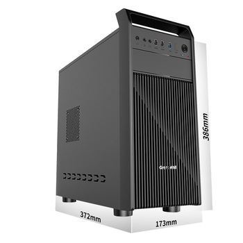 长城（Great Wall）商祺R25商务电脑机箱（MATX主板/提手/走背线/0.6mm厚五金/USB3.0/4硬盘位/光驱位）