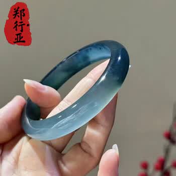 蓝水飘花翡翠手镯型号规格- 京东
