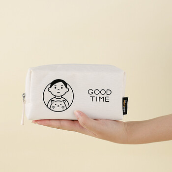 国誉(KOKUYO)Noritake联名笔袋学生文具收纳盒铅笔盒大容量 淡蓝 1个 WSG-PC2X222LB