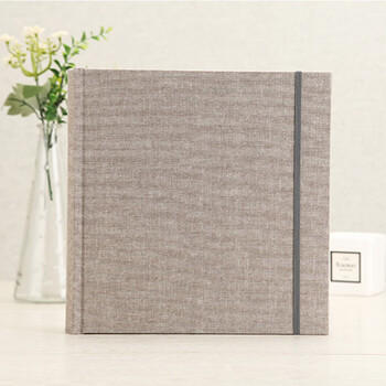Nakabayashi仲林NCL布艺相册5寸6寸插袋式200张插页式情侣家庭影集 5寸 | 茶鼠色
