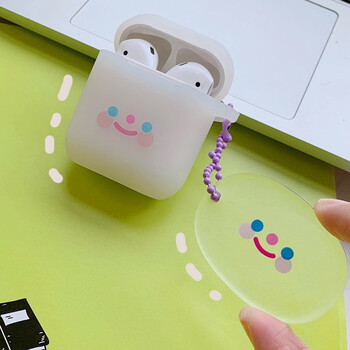 ins可爱腮红小笑脸苹果无线蓝牙耳机盒airpods2代硅胶保护套挂件蓝牙