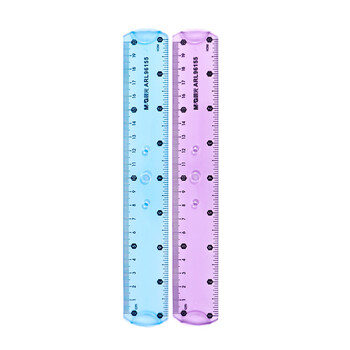 晨光（M&G）15cm绘图测量简约尺子刻度尺学生文具软直尺超软波浪折颜色随机ARL96154 1个装